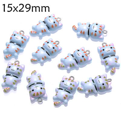 10 bucăți brelocuri din rășină de rață brelocuri cu animale drăguțe de culori amestecate pentru fabricarea de bijuterii, brățări, cercei, colier, pandantiv