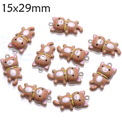 10 bucăți brelocuri din rășină de rață brelocuri cu animale drăguțe de culori amestecate pentru fabricarea de bijuterii, brățări, cercei, colier, pandantiv