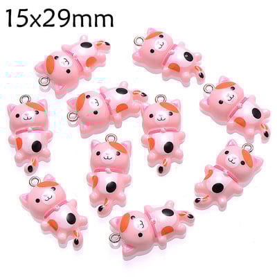 10 bucăți brelocuri din rășină de rață brelocuri cu animale drăguțe de culori amestecate pentru fabricarea de bijuterii, brățări, cercei, colier, pandantiv