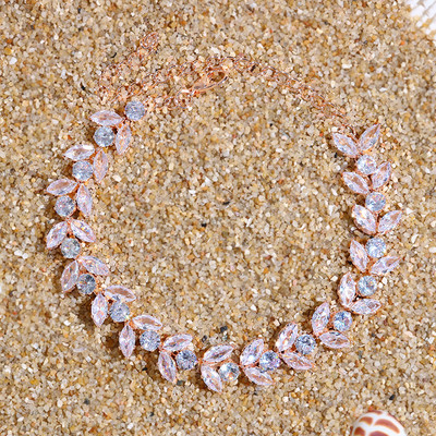 Stonefans luxus köbös cirkónia bokalánc levél alakú lábékszer nőknek nyári strand mezítlábas bokalánc karkötő lábláncon