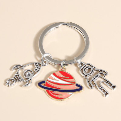 Breloc drăguț Planetă Rachetă Astronaut Breloc Spaceman Univers Breloc Cadouri de vis pentru femei Bărbați Bijuterii lucrate manual DIY