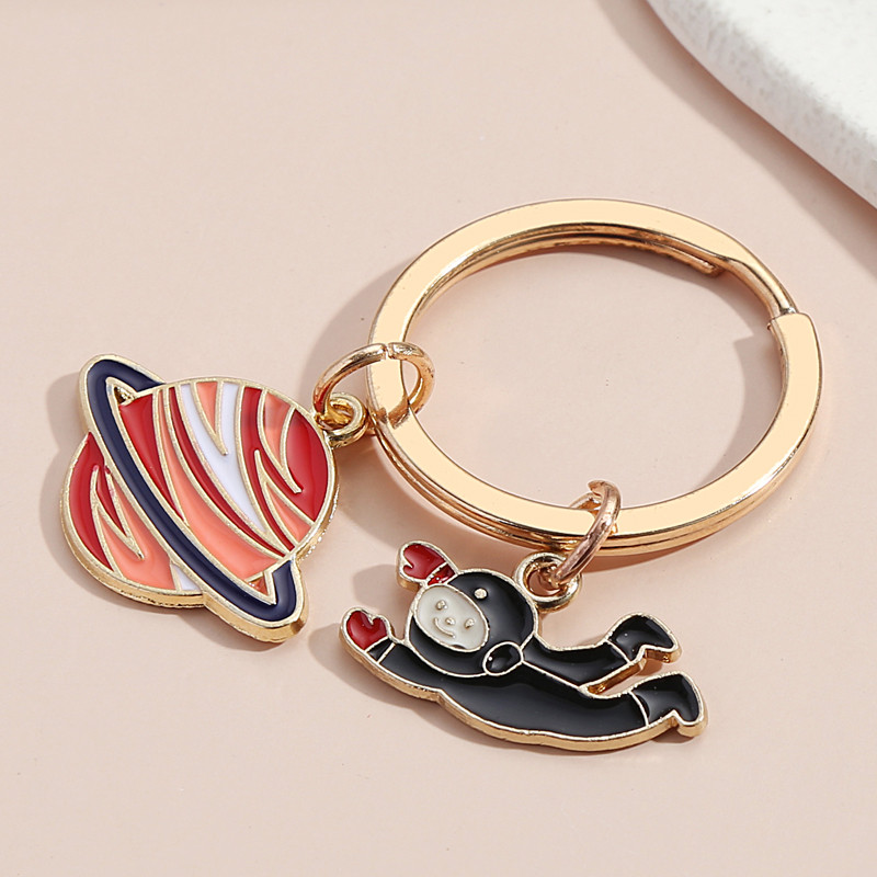 Breloc drăguț Planetă Rachetă Astronaut Breloc Spaceman Univers Breloc Cadouri de vis pentru femei Bărbați Bijuterii lucrate manual DIY