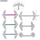 Leosoxs 1 pereche nou G23 din titan interior dinți inel de lapte culoare puncție lapte unghii fir interior pachet foraj bijuterii pentru corp pentru femeie