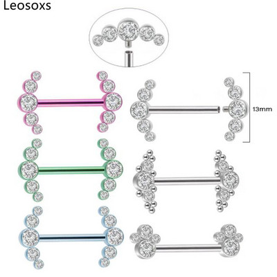 Leosoxs 1 pereche nou G23 din titan interior dinți inel de lapte culoare puncție lapte unghii fir interior pachet foraj bijuterii pentru corp pentru femeie