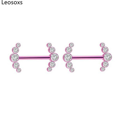 Leosoxs 1 pereche nou G23 din titan interior dinți inel de lapte culoare puncție lapte unghii fir interior pachet foraj bijuterii pentru corp pentru femeie