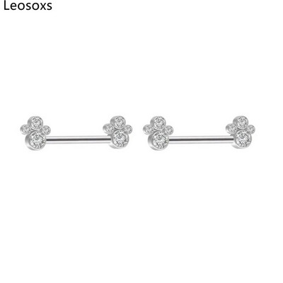 Leosoxs 1 pereche nou G23 din titan interior dinți inel de lapte culoare puncție lapte unghii fir interior pachet foraj bijuterii pentru corp pentru femeie