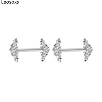 Leosoxs 1 pereche nou G23 din titan interior dinți inel de lapte culoare puncție lapte unghii fir interior pachet foraj bijuterii pentru corp pentru femeie