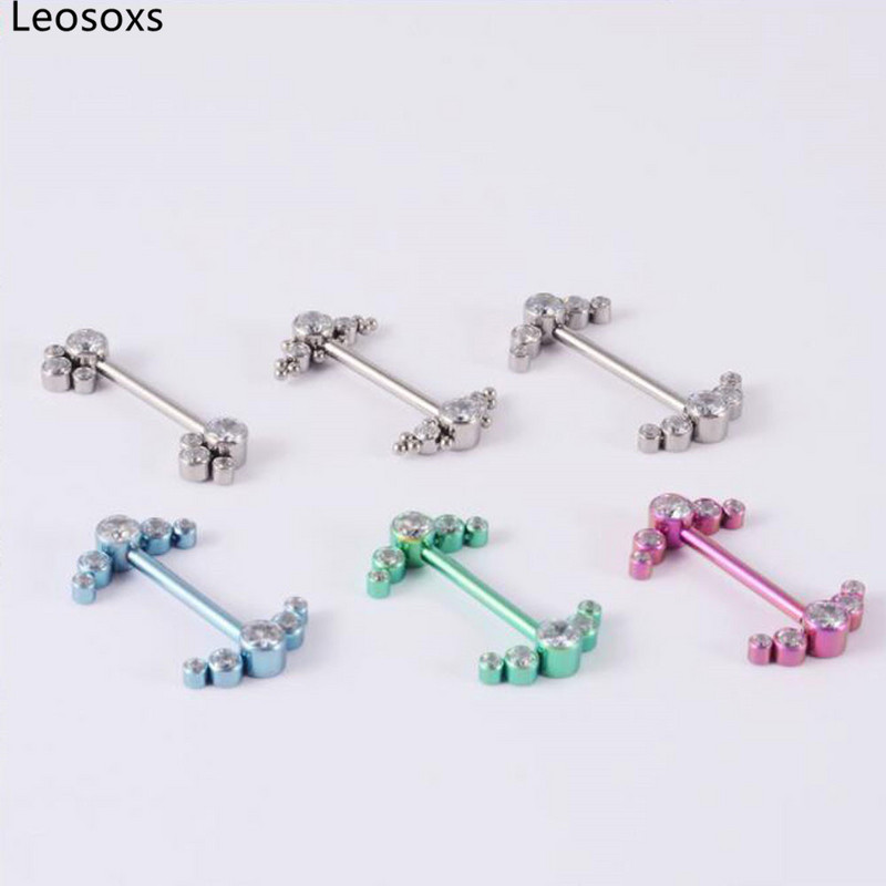 Leosoxs 1 pereche nou G23 din titan interior dinți inel de lapte culoare puncție lapte unghii fir interior pachet foraj bijuterii pentru corp pentru femeie