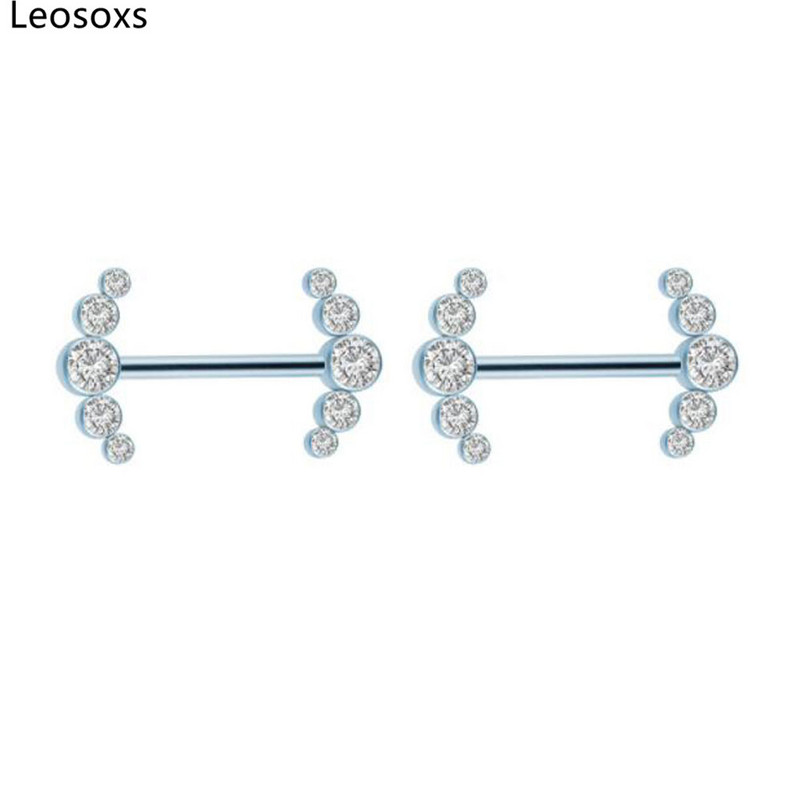 Leosoxs 1 pereche nou G23 din titan interior dinți inel de lapte culoare puncție lapte unghii fir interior pachet foraj bijuterii pentru corp pentru femeie