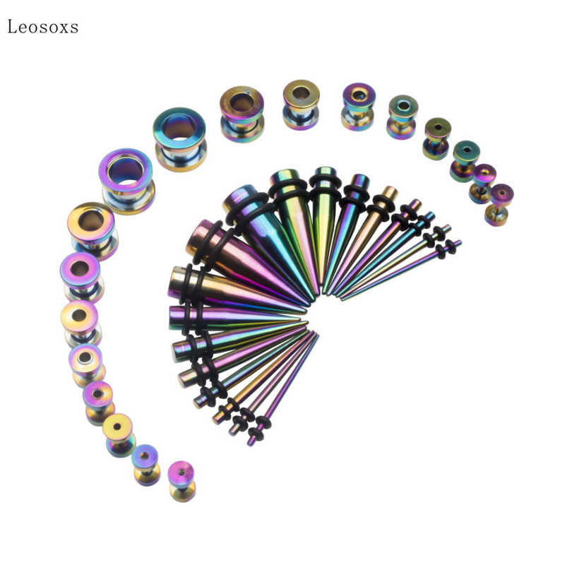 Leosoxs 36db Új termék Teljesen illő Sharp Cone Ear Expander testpiercing ékszer