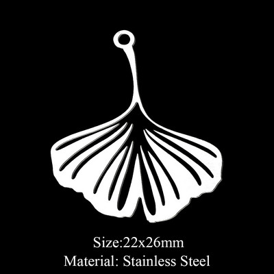 5 bucăți/lot 316 din oțel inoxidabil Frunze de viață, pandantiv pentru coliere, brelocuri geometrice cu pene pentru bijuterii DIY.