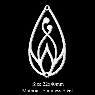 5 bucăți/lot 316 din oțel inoxidabil Frunze de viață, pandantiv pentru coliere, brelocuri geometrice cu pene pentru bijuterii DIY.