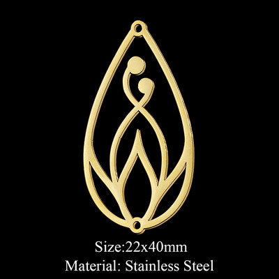 5 bucăți/lot 316 din oțel inoxidabil Frunze de viață, pandantiv pentru coliere, brelocuri geometrice cu pene pentru bijuterii DIY.