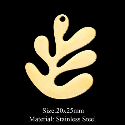 5 bucăți/lot 316 din oțel inoxidabil Frunze de viață, pandantiv pentru coliere, brelocuri geometrice cu pene pentru bijuterii DIY.