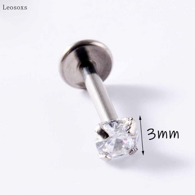 Leosoxs 2 buc. cercei tip piercing, cu flori de opal dulce, drepte, cu filet