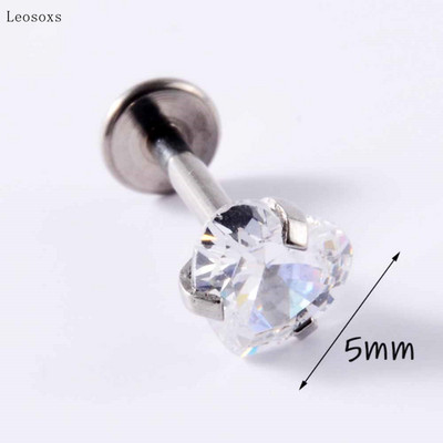 Leosoxs 2 buc. cercei tip piercing, cu flori de opal dulce, drepte, cu filet