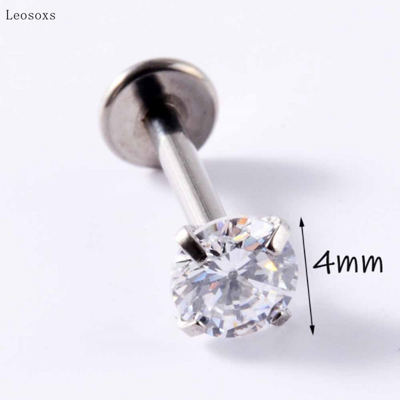 Leosoxs 2 buc. cercei tip piercing, cu flori de opal dulce, drepte, cu filet