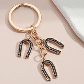 Breloc cu potcoavă Inel colorat cu copita Breloc norocos Cadouri de suvenir pentru femei Bărbați Accesoriu pentru geantă Bijuterii lucrate manual DIY