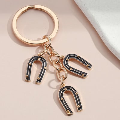 Breloc cu potcoavă Inel colorat cu copita Breloc norocos Cadouri de suvenir pentru femei Bărbați Accesoriu pentru geantă Bijuterii lucrate manual DIY