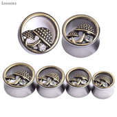 Leosoxs 2 komada modne drevne brončane gljive naušnice od nehrđajućeg čelika s retro naušnicama u struku