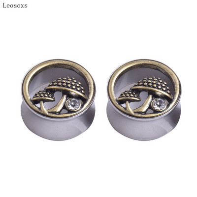Leosoxs 2 komada modne drevne brončane gljive naušnice od nehrđajućeg čelika s retro naušnicama u struku