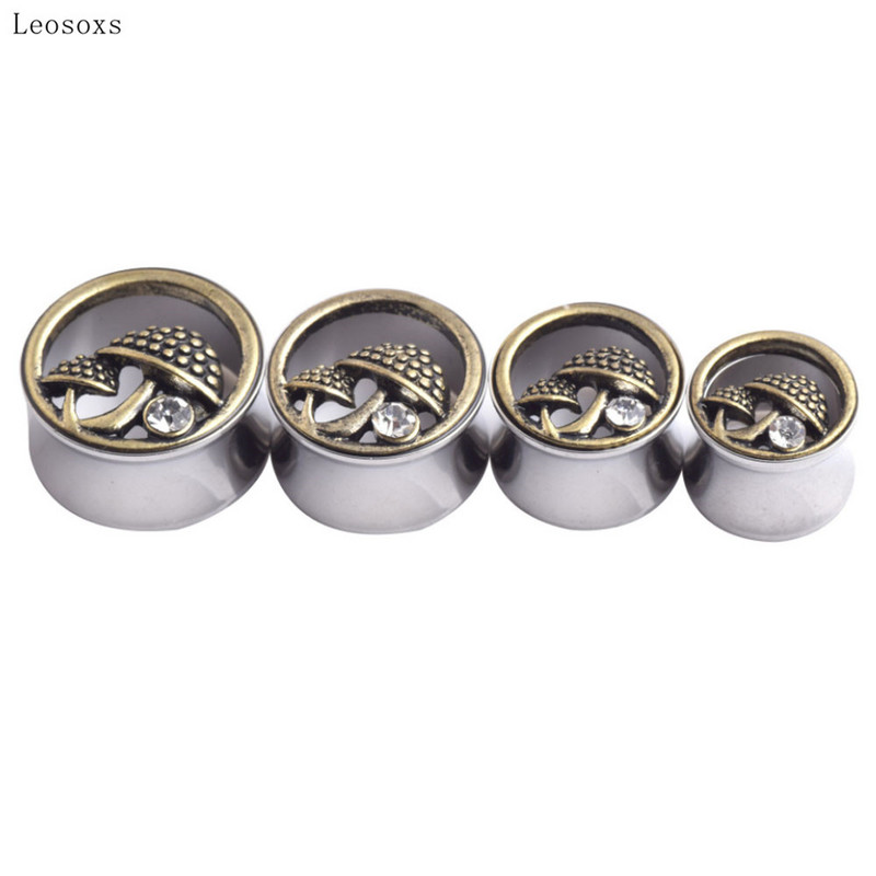 Leosoxs 2 komada modne drevne brončane gljive naušnice od nehrđajućeg čelika s retro naušnicama u struku