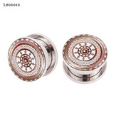 Leosoxs 2 buc. picătură de soare nou ulei retro model ureche expansor metal ureche pinna piercing bijuterii