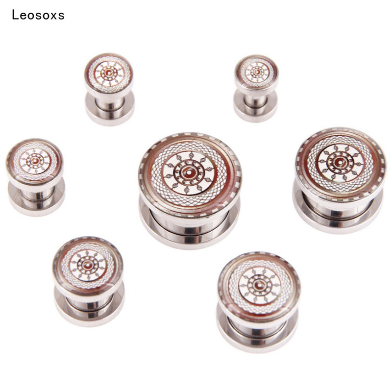 Leosoxs 2 buc. picătură de soare nou ulei retro model ureche expansor metal ureche pinna piercing bijuterii