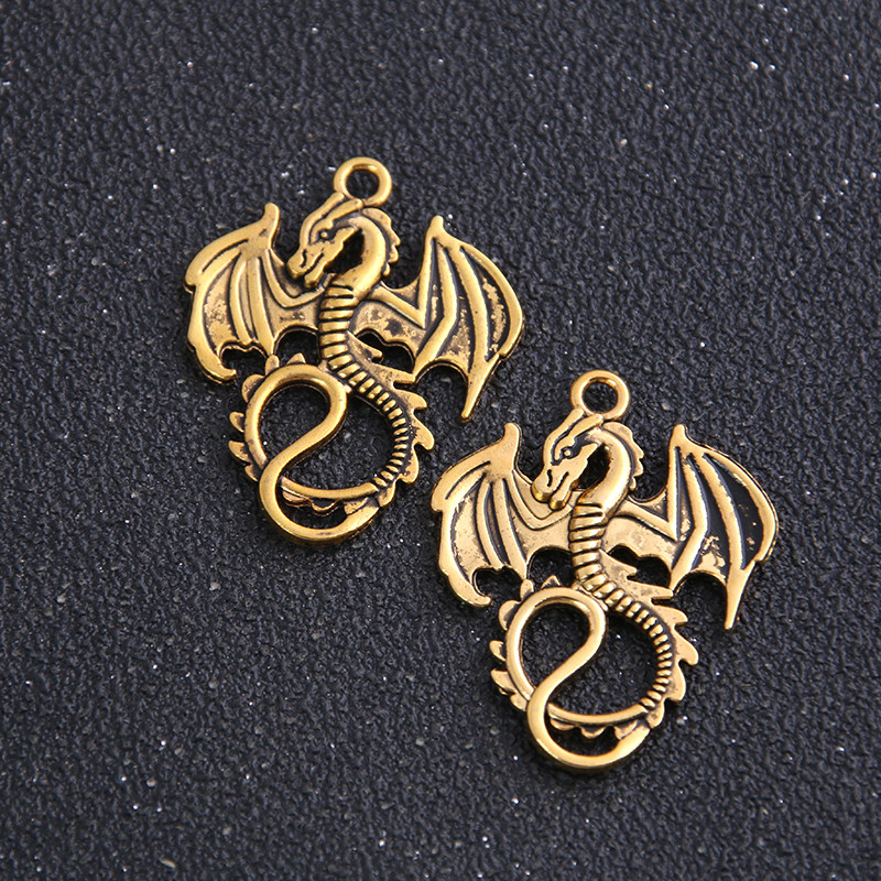 14 buc 16 * 21 mm două culori vintage animale mini Dragon Fly pandantiv farmec pentru bijuterii pandantiv cu ridicata