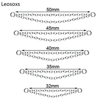 Leosoxs Двойна верига за пиърсинг на носа от неръждаема стомана Верига за нос за жени Пиърсинг на ноздрите за нос Декорация на пиърсинг верига Нова