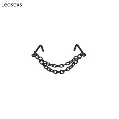 Lanț de piercing dublu pentru nas Leosoxs din oțel inoxidabil Lanț de piercing pentru nas pentru femeie, piercing pentru nară, pentru decorare, lanț de piercing nou