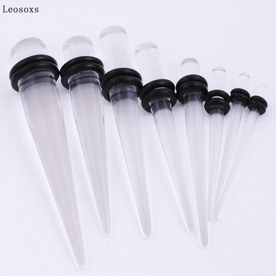 Leosoxs 1 bucată 1,6-20 mm bijuterii mici europene și americane acrilic con ascuțit auricul A bijuterii expansoare pentru ureche ascuțită