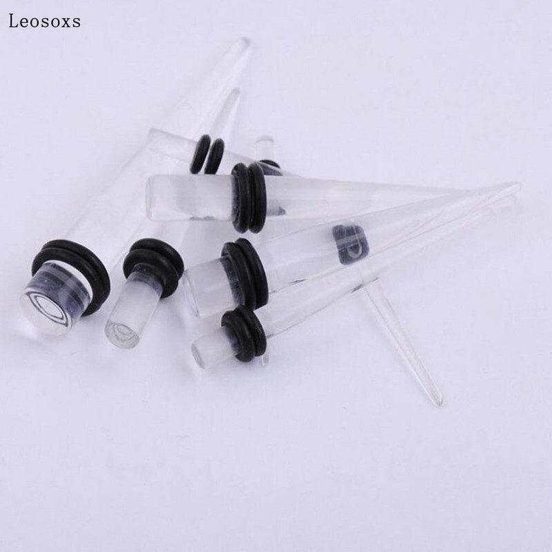 Leosoxs 1 bucată 1,6-20 mm bijuterii mici europene și americane acrilic con ascuțit auricul A bijuterii expansoare pentru ureche ascuțită