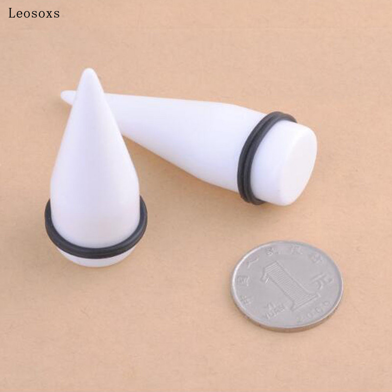 Leosoxs 1 bucată 1,6-20 mm bijuterii mici europene și americane acrilic con ascuțit auricul A bijuterii expansoare pentru ureche ascuțită