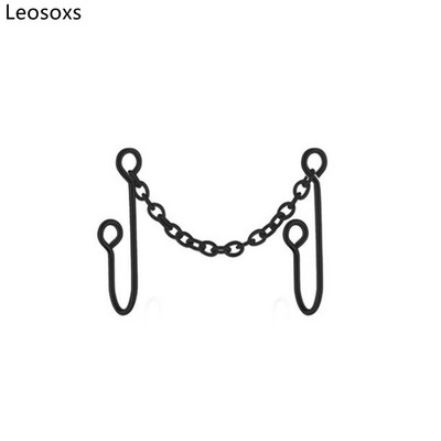 Leosoxs 1 buc. Lanț pentru nas pentru manșetă dublă piercing nas fals auriu nară neagră Nici unul perforat manșetă nas fals inel nas bijuterii noi