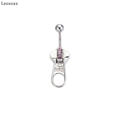 Leosoxs 1 bucată de vânzare caldă fermoar stil punk inel buric buric unghie cataramă buric piercing bijuterii inele pentru buric