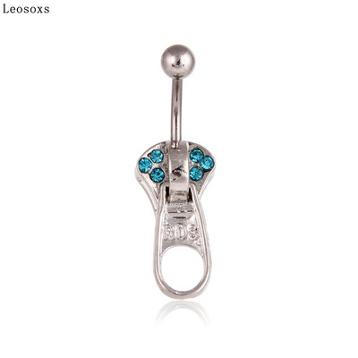 Leosoxs 1 bucată de vânzare caldă fermoar stil punk inel buric buric unghie cataramă buric piercing bijuterii inele pentru buric