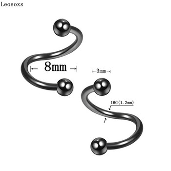 Leosoxs 2 части Най-продавани европейски и американски обеци хип-хоп пиърсинг за устни пръстен за вежди бижута за нокти