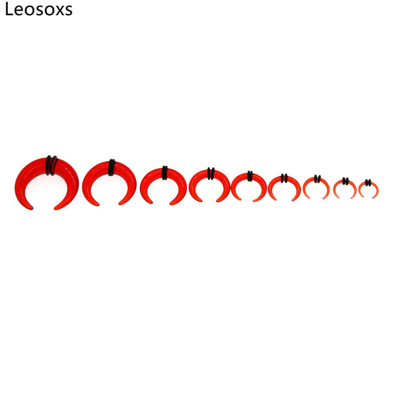 Leosoxs 1buc Acrilic Corn de Bivol Ciopi Ureche Inele Septum Piercing Mai multă Culoare Ureche Taper Stretcher Expander 1.6-10mm Piercing