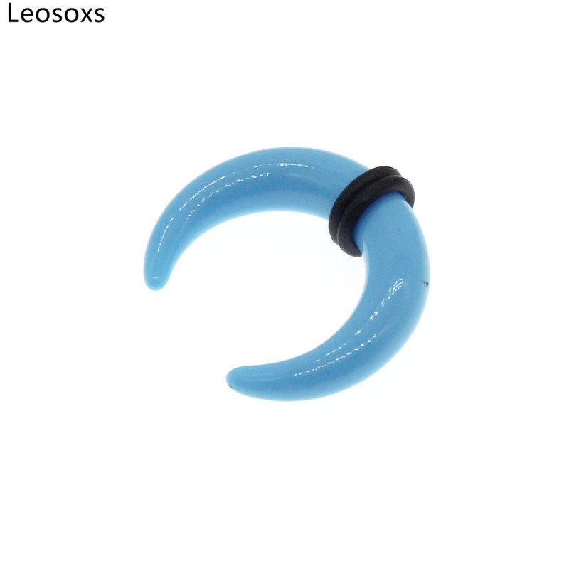 Leosoxs 1buc Acrilic Corn de Bivol Ciopi Ureche Inele Septum Piercing Mai multă Culoare Ureche Taper Stretcher Expander 1.6-10mm Piercing