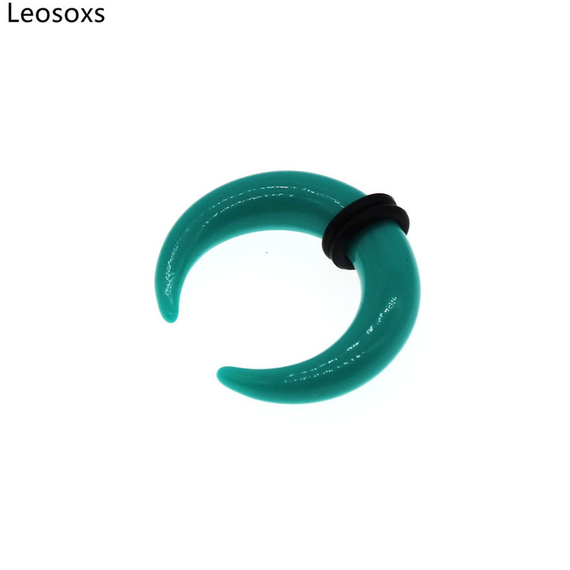 Leosoxs 1buc Acrilic Corn de Bivol Ciopi Ureche Inele Septum Piercing Mai multă Culoare Ureche Taper Stretcher Expander 1.6-10mm Piercing