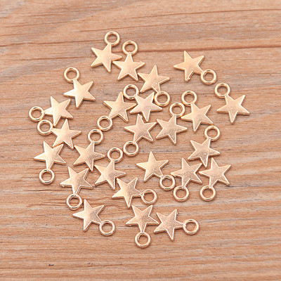 100 vnt. 8 * 11 mm 3 spalvų metalo cinko lydinio MINI penkiakampiai pakabukai, tinkantys papuošalams, pakabukų pakabukai, rankų darbo amatai.