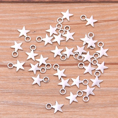 100 vnt. 8 * 11 mm 3 spalvų metalo cinko lydinio MINI penkiakampiai pakabukai, tinkantys papuošalams, pakabukų pakabukai, rankų darbo amatai.