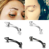 Leosoxs 1 bucată din oțel inoxidabil bile rotunde tijă curbată piercing sprâncene bijuterii știfturi pentru buze și urechi