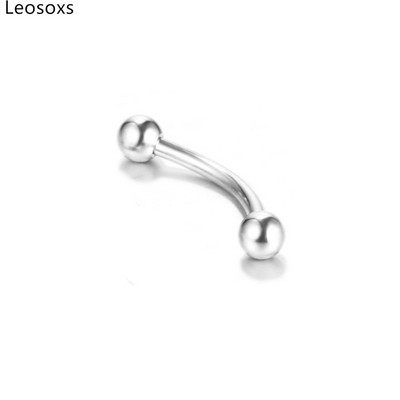 Leosoxs 1 bucată din oțel inoxidabil bile rotunde tijă curbată piercing sprâncene bijuterii știfturi pentru buze și urechi