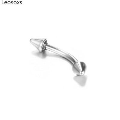 Leosoxs 1 bucată din oțel inoxidabil bile rotunde tijă curbată piercing sprâncene bijuterii știfturi pentru buze și urechi