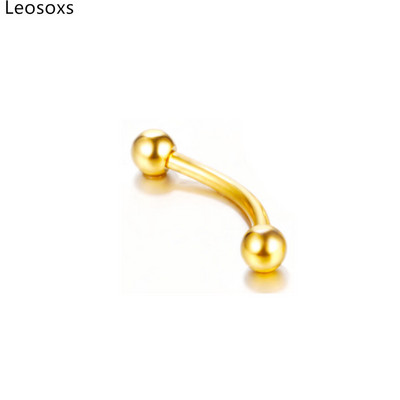 Leosoxs 1 bucată din oțel inoxidabil bile rotunde tijă curbată piercing sprâncene bijuterii știfturi pentru buze și urechi