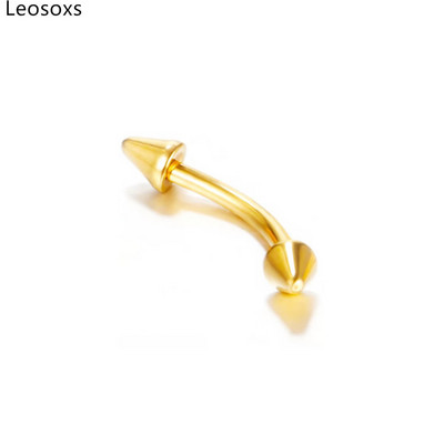 Leosoxs 1 bucată din oțel inoxidabil bile rotunde tijă curbată piercing sprâncene bijuterii știfturi pentru buze și urechi