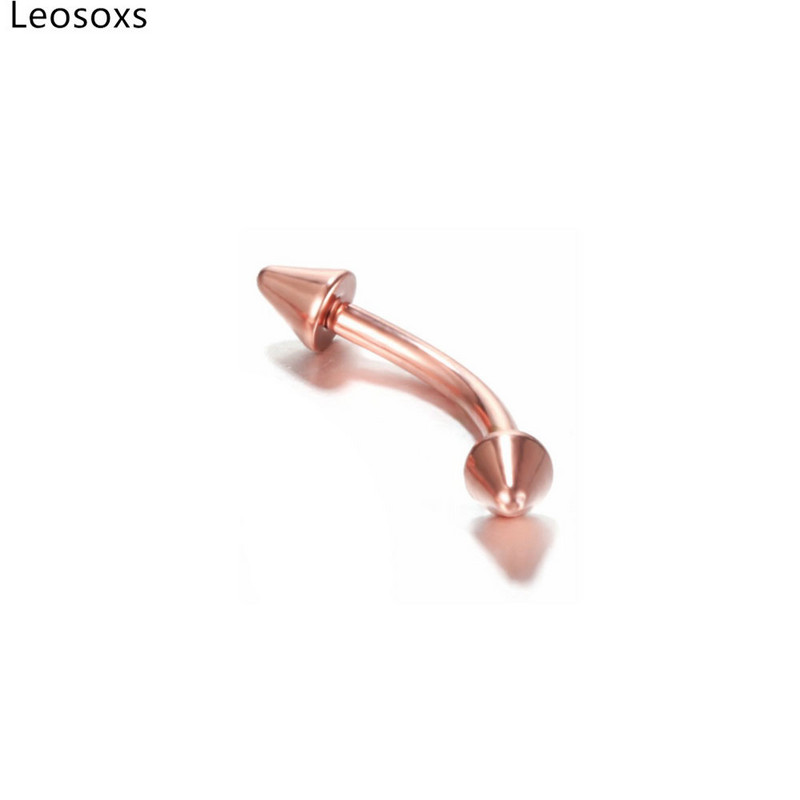 Leosoxs 1 bucată din oțel inoxidabil bile rotunde tijă curbată piercing sprâncene bijuterii știfturi pentru buze și urechi