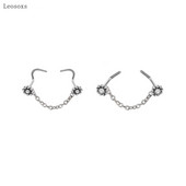 Leosoxs New 1 set de bucăți dublu inel pentru nas bilă unghie lanț pentru nas din oțel inoxidabil piercing bijuterii 20G nas stud